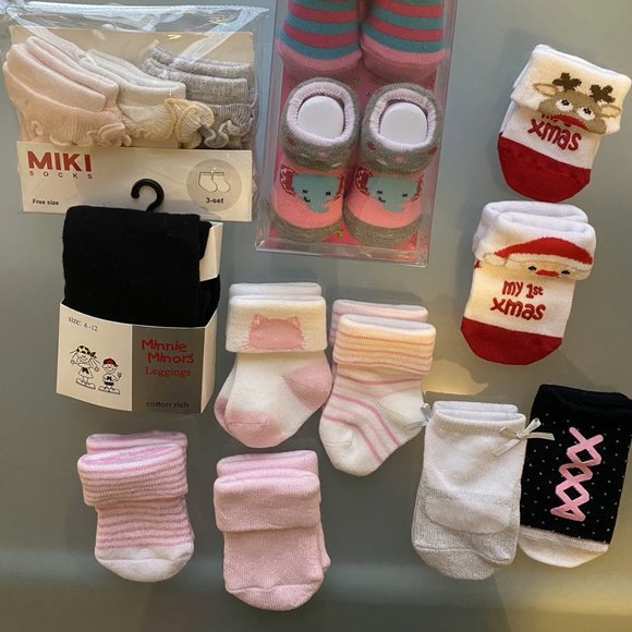 Baby Girl 0-12 Months Socks Bundles. - Picture 2 of 2